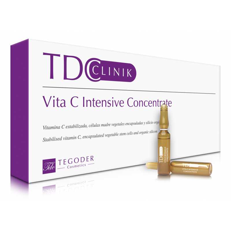 TDC Clinic Vita C to skoncentrowany koktajl z witaminą C i komórkami macierzystymi w ampułkach do mezoterapii i infuzji tlenowej