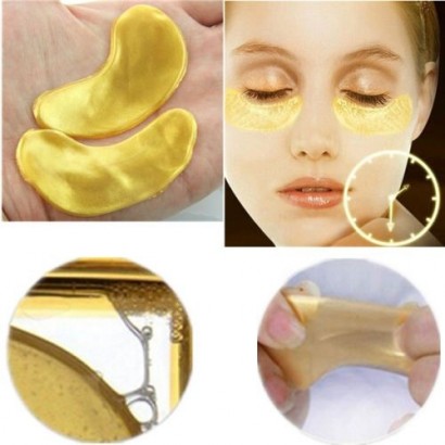 Kolagenowe płatki pod oczy ze złotem to forma maseczki na zmarszczki, przebarwienia i obrzęki