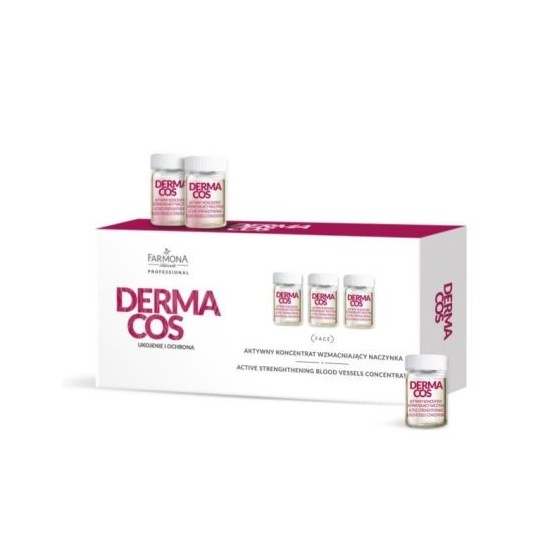 Farmona Professional Derma Cos to ampułki wzmacniające naczynka do sonoforezy dla cery wrażliej i naczynkowej o dobrych opiniach