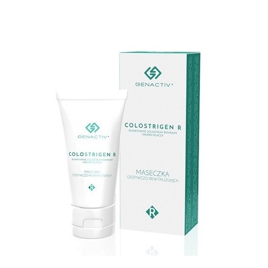 Colostrigen R maska z colostrum bovinum i kwasem hialuronowym o właściwościach odżywczo rewitalizujących do pielęgnacji skóry