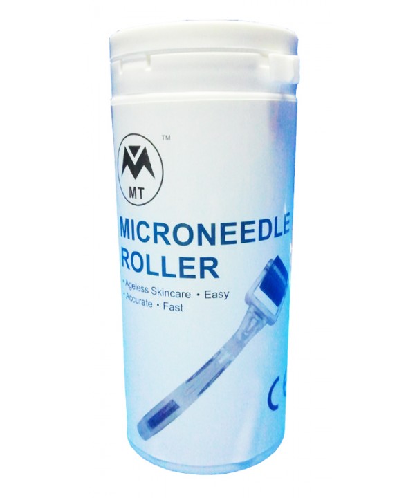Praktyczna tuba z plastiku do chowania wałeczka Microneedle Roller po zabiegu mikronakłuwania naskórka