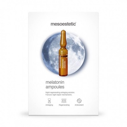 Mesoestetic Melatonin Ampoules to przeciwstarzeniowe ampułki do twarzy na noc o działaniu regenerującym