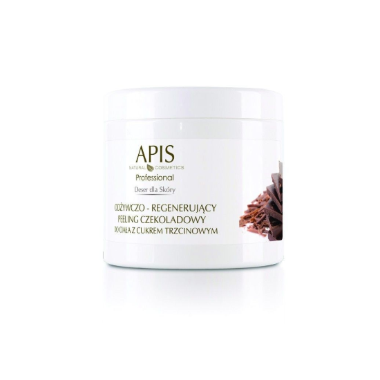 APIS Deser dla skóry profesjonalny odżywczo regenerujący peeling czekoladowy do lekkiego natłuszczenia ciała z cukrem trzcinowym