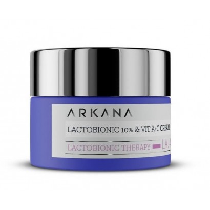 Arkana Lactobionic 10% & Vit A + C Cream to nowoczesny krem o działaniu nawilżająco regenerującym