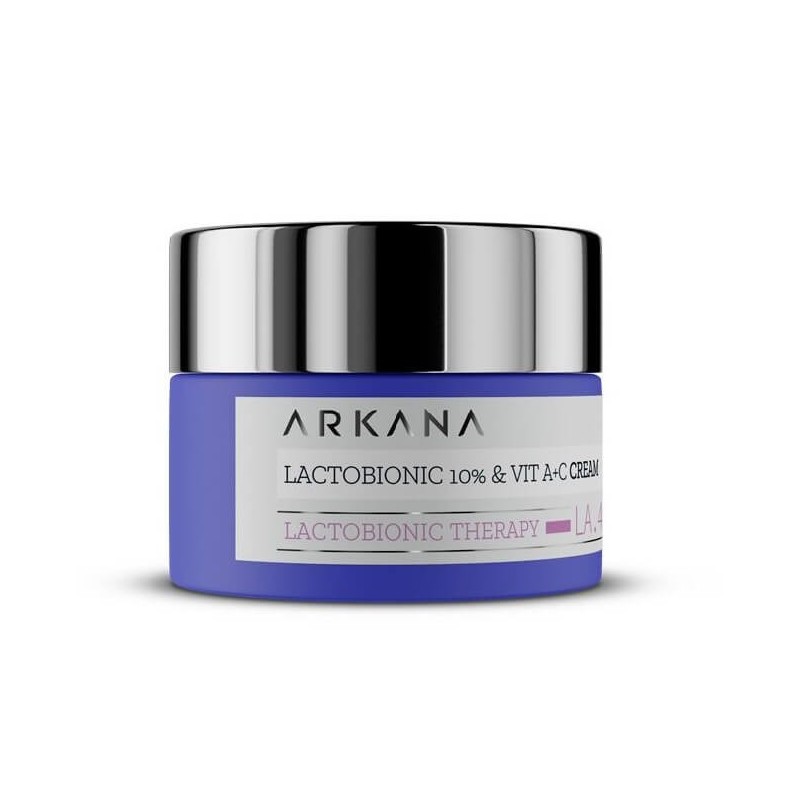 Arkana Lactobionic 10% & Vit A + C Cream to nowoczesny krem o działaniu nawilżająco regenerującym