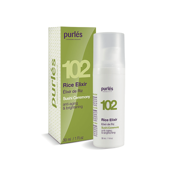 Purles 102 Rice Elixir to kosmetyk przeznaczony do kuracji na przebarwienia i zmarszczki