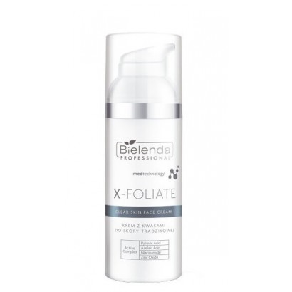 X-Foliate Clear Skin Face Cream to specjalny preparat złuszczający dla cery trądzikowej